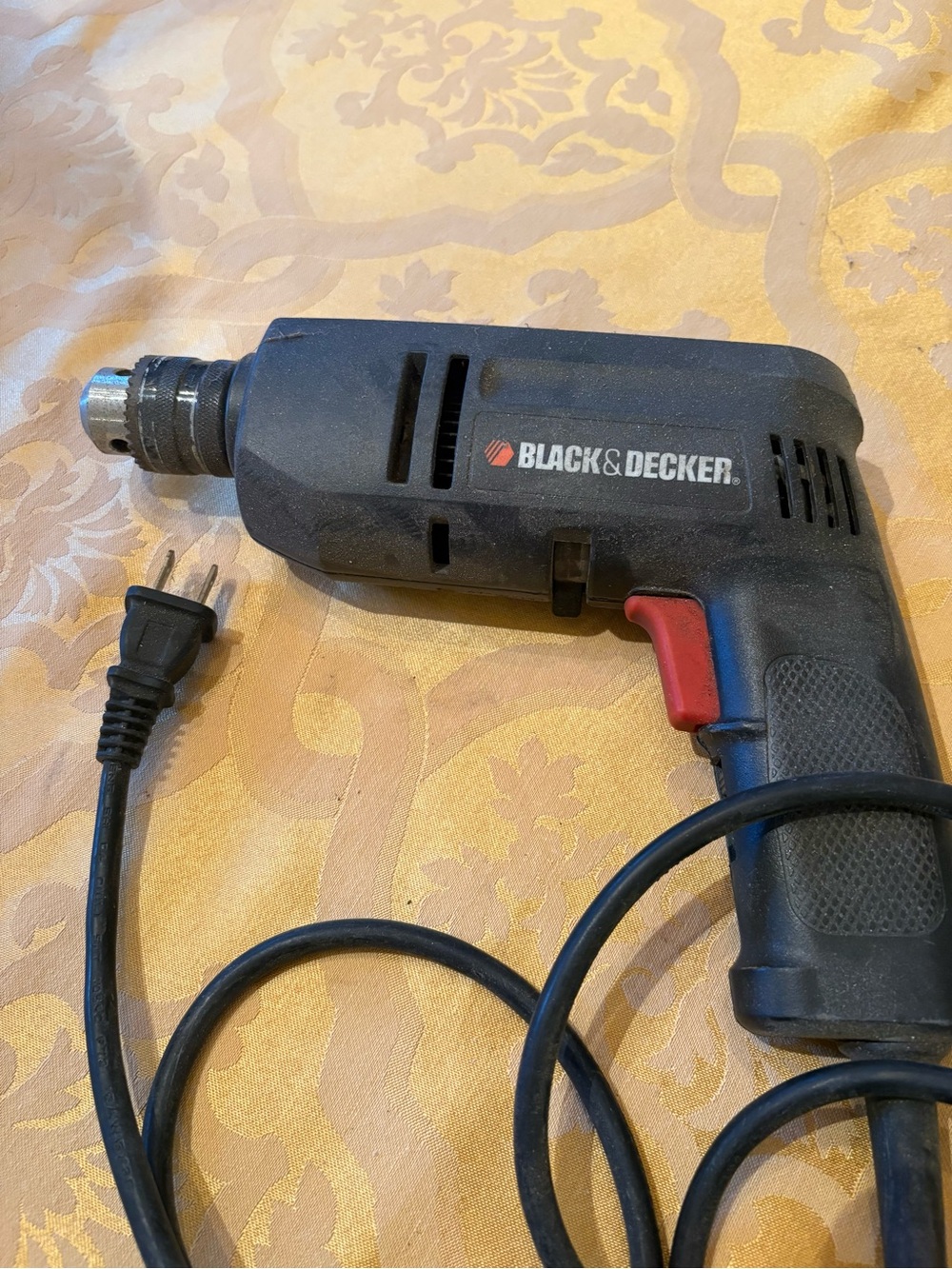 Black & Decker Black and Red Corded Power Drill